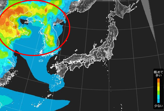 PM2.5か花粉かがもう来ている